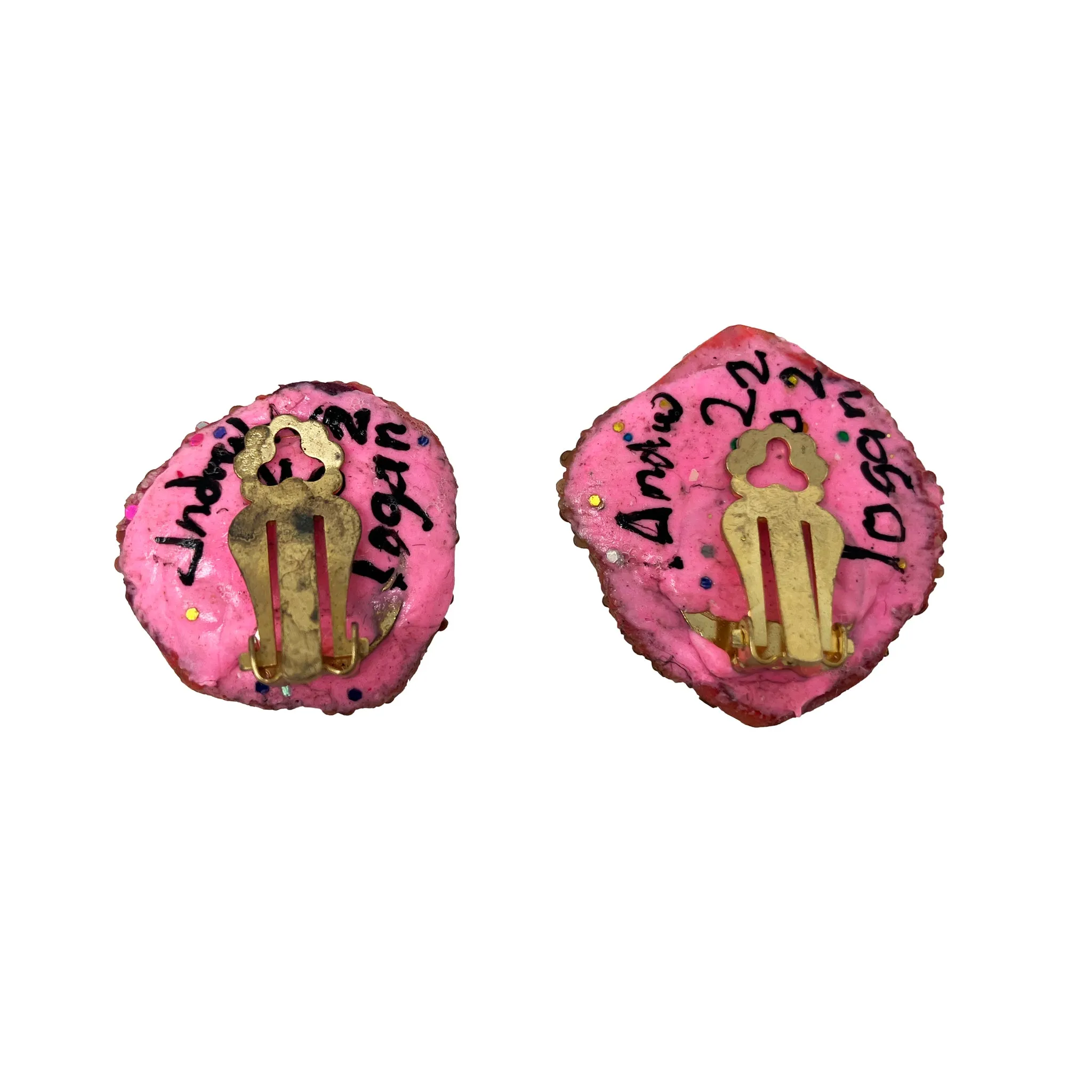 MINI CORAL PINK CLIP ON EARRINGS, 2022