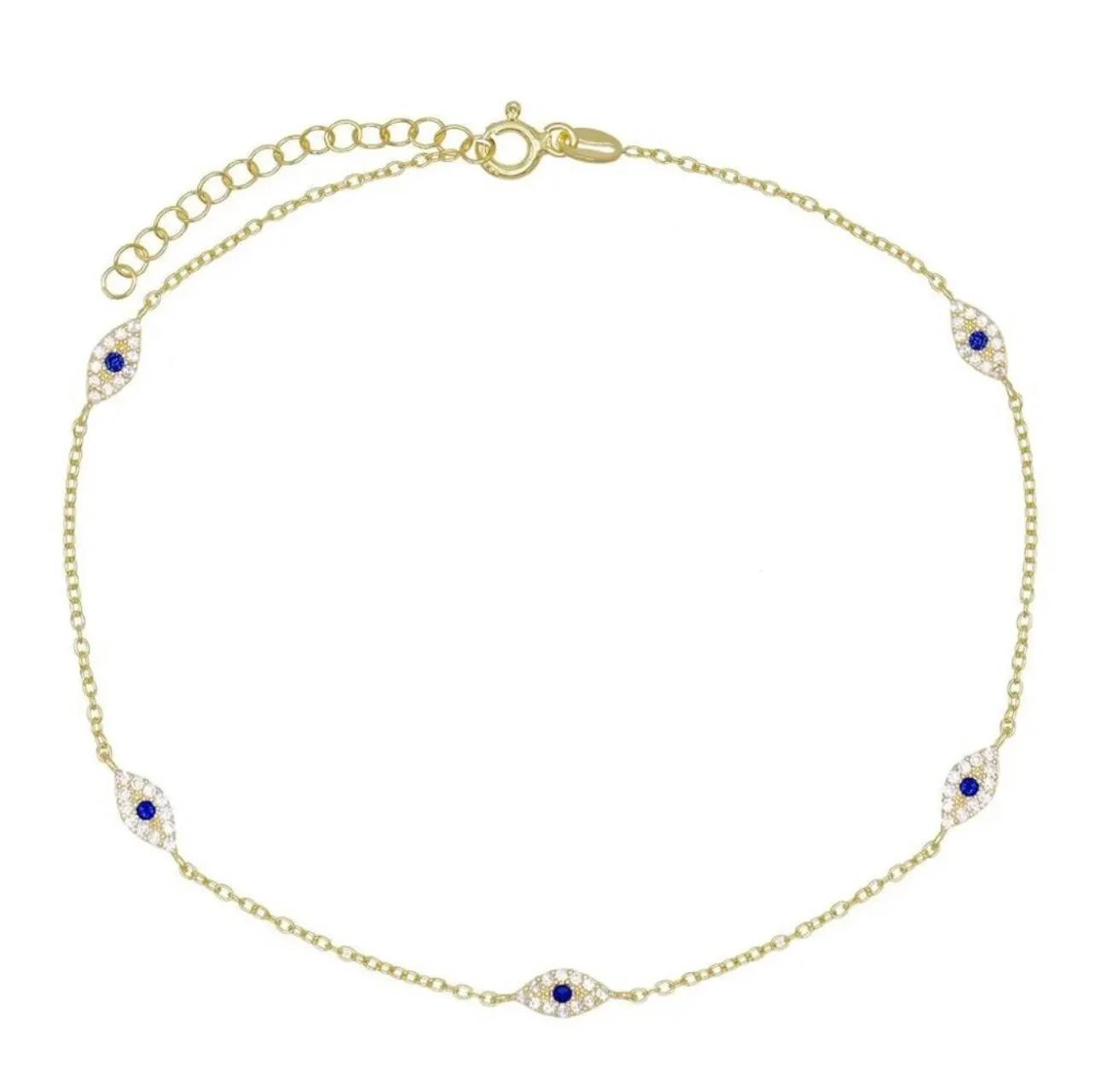Mini Dainty Evil eye Chain Bracelet