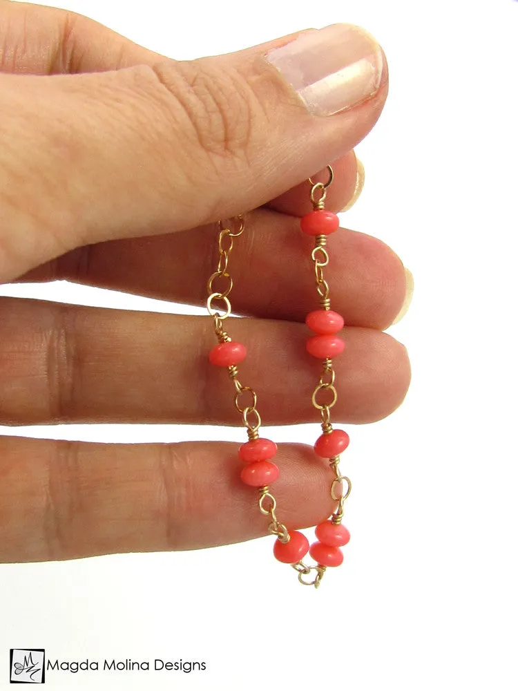 Mini Goddess (children) Pink Coral Bracelet