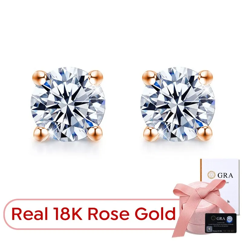Moissanite Diamond Stud Earrings