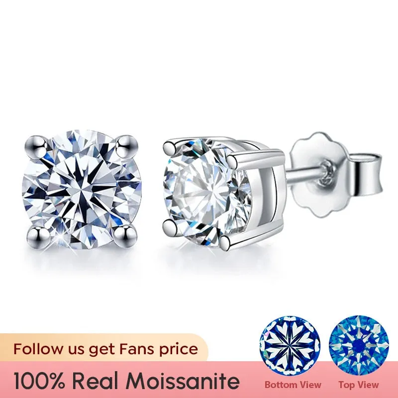 Moissanite Diamond Stud Earrings