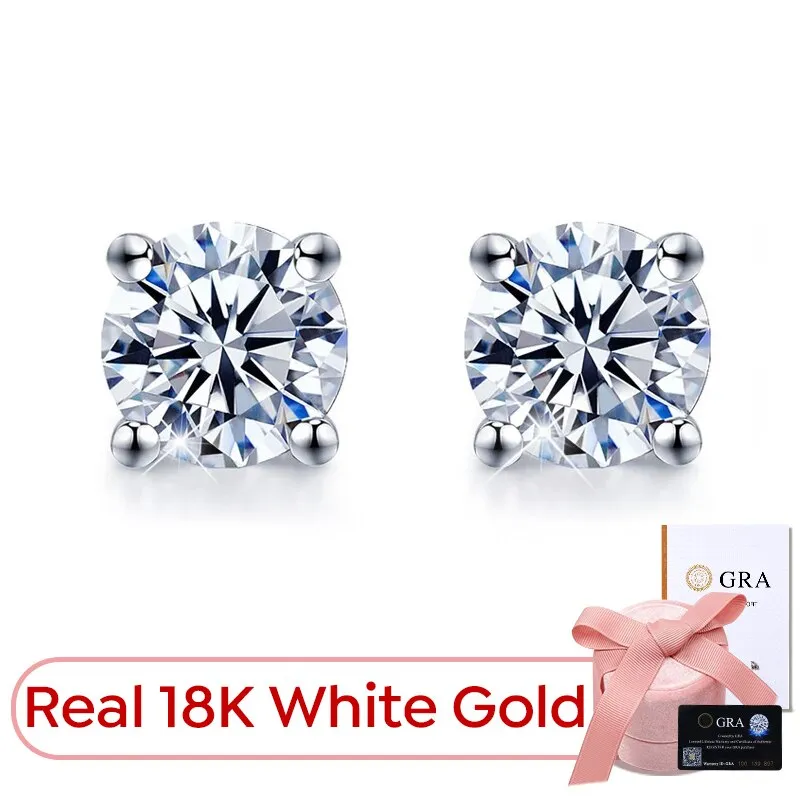 Moissanite Diamond Stud Earrings