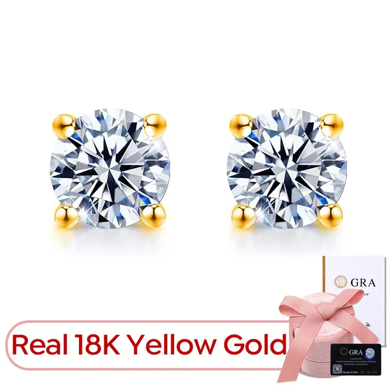 Moissanite Diamond Stud Earrings