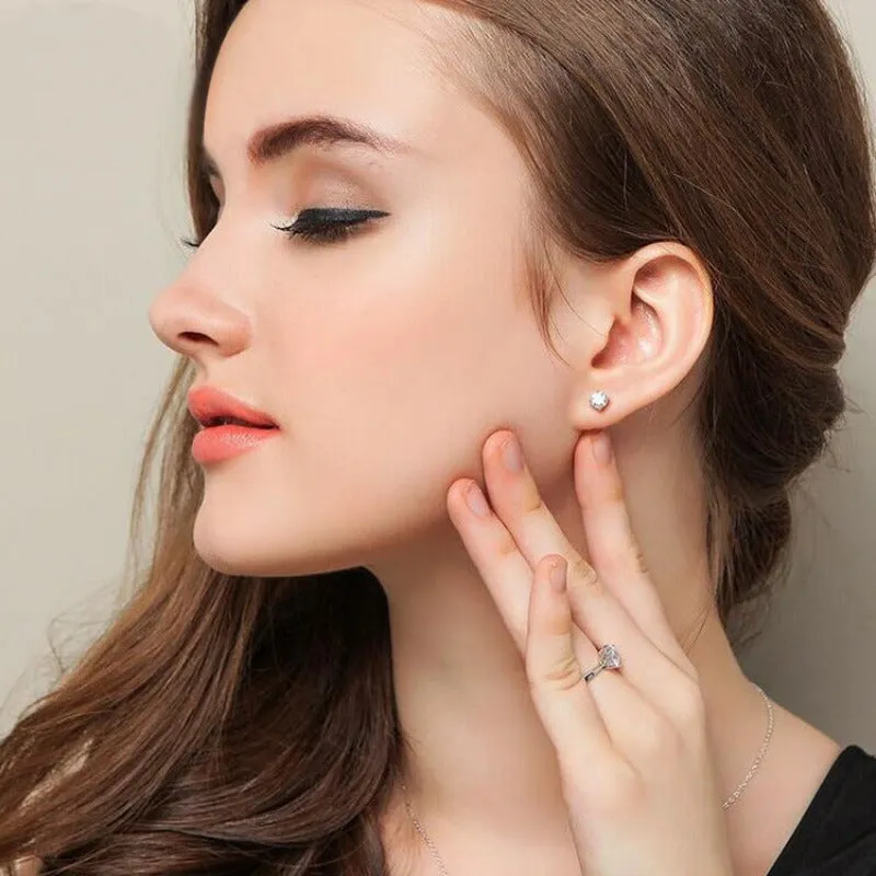 Moissanite Diamond Stud Earrings
