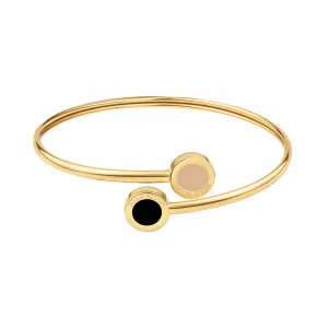 OCEAN BEIGE AND BLACK CHIPS BANGLE