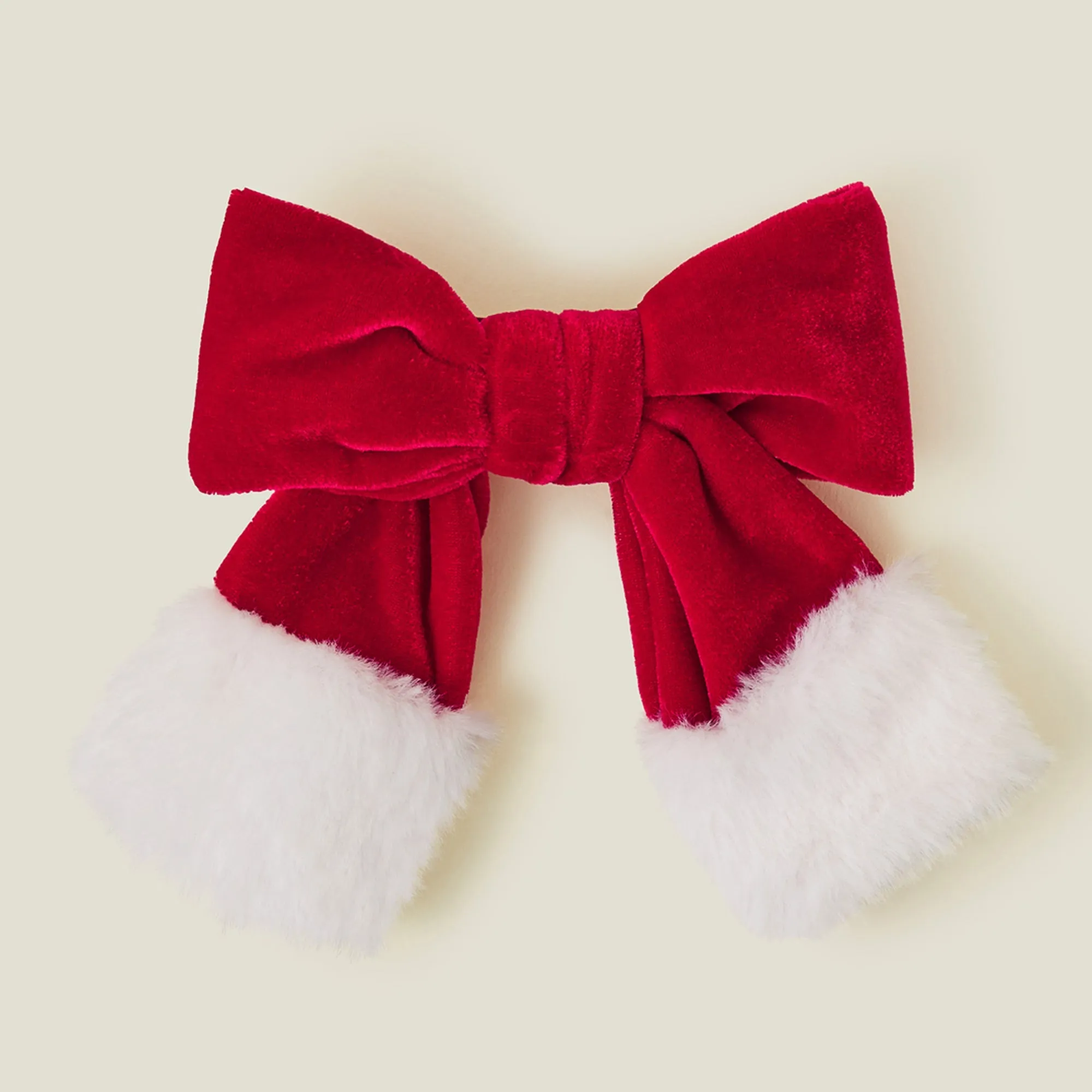 Red Santa Bow Hair Clip