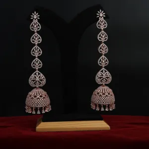 Rose Gold Zircon/AD Earring 18382-5564