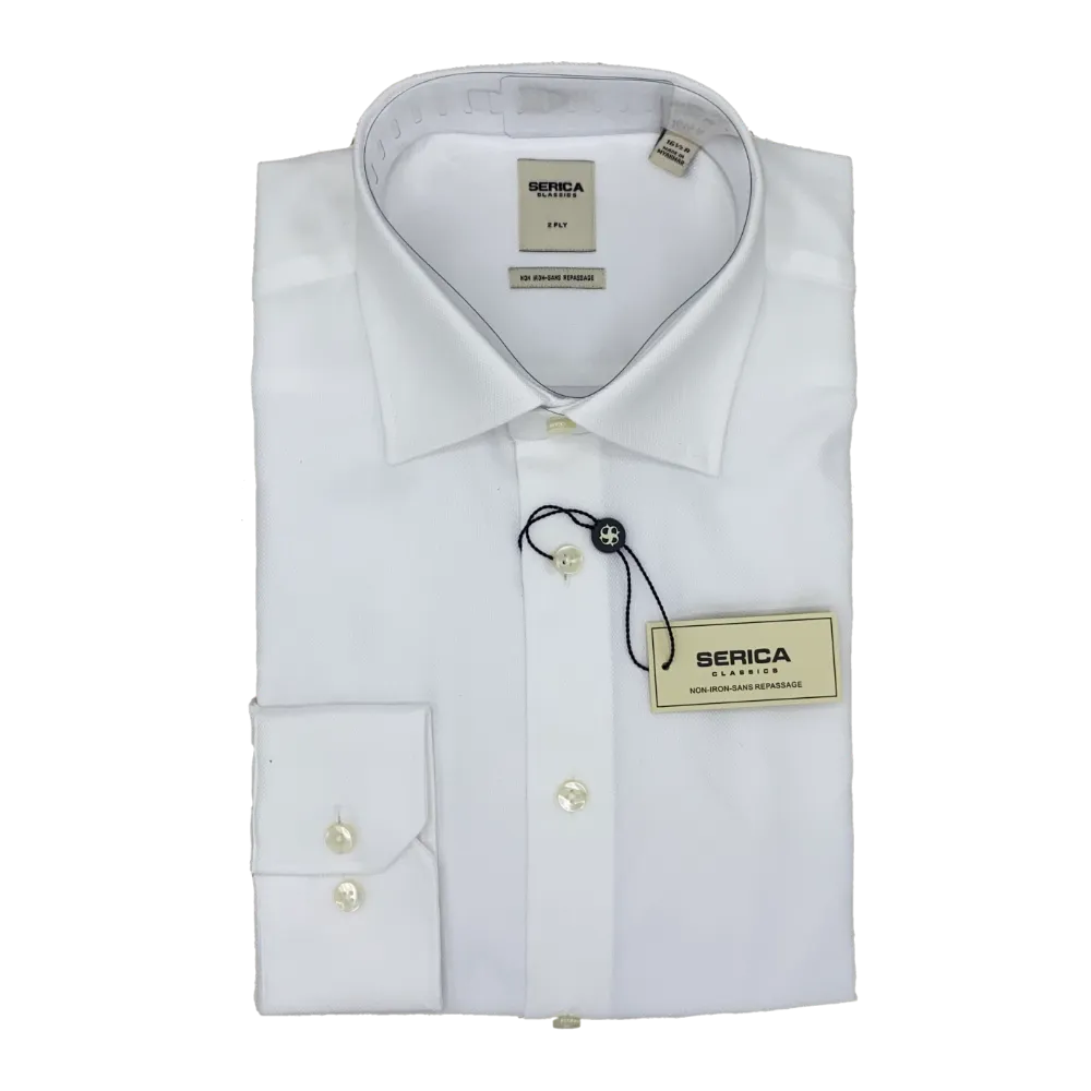 Serica Classics Semi Tapered Non-Iron 2 Ply Cotton Dress Shirt - C-325 01