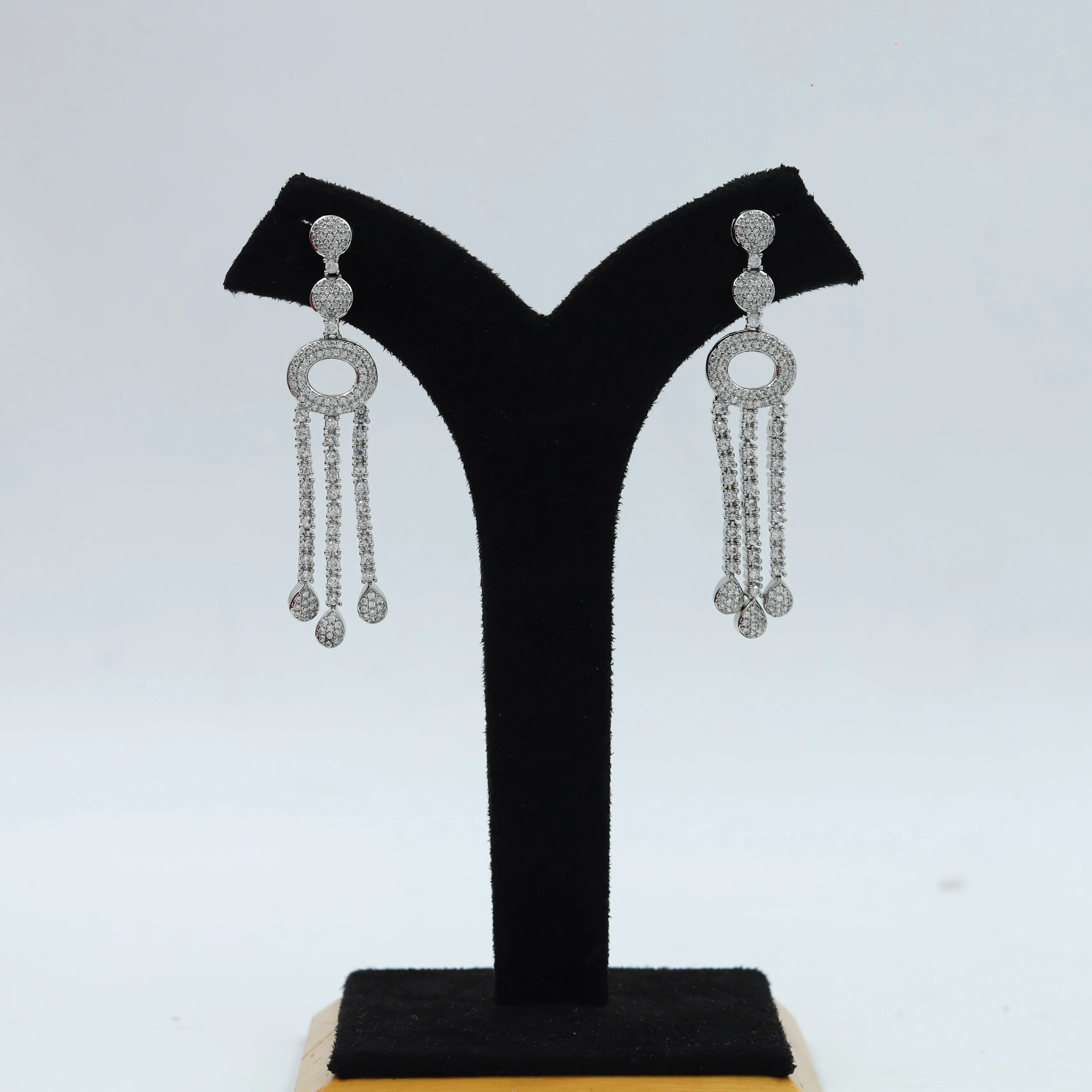 Silver Plated Zircon/AD Earring 16834-3982