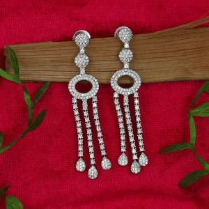 Silver Plated Zircon/AD Earring 16834-3982