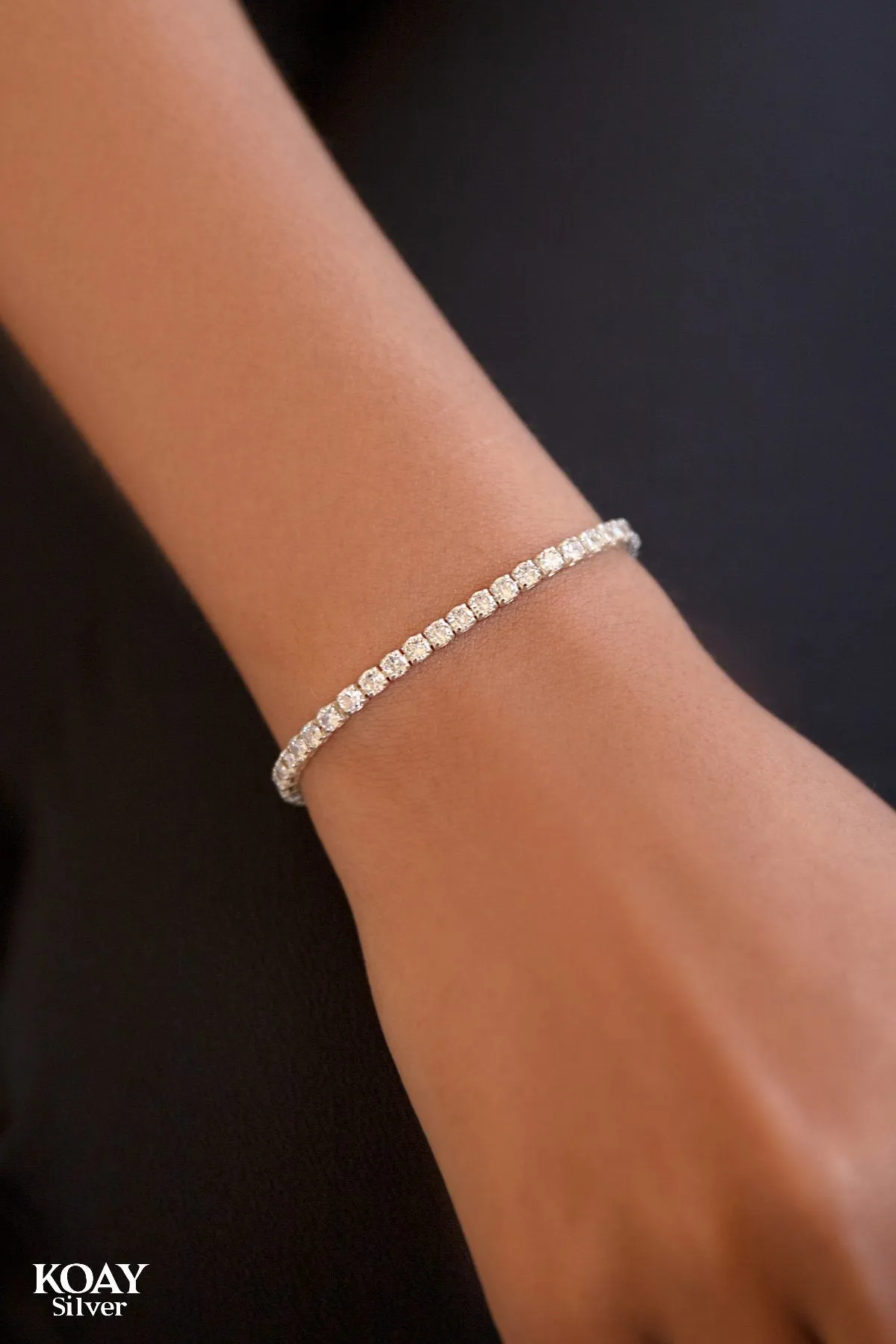 Silver Tennis (02) Bracelet