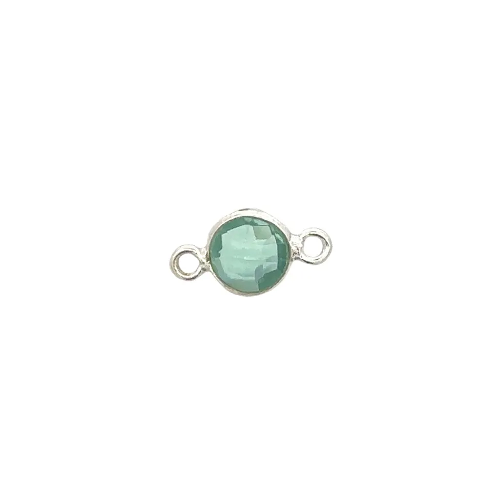 Small Round Channel Set Aquamarine Connector