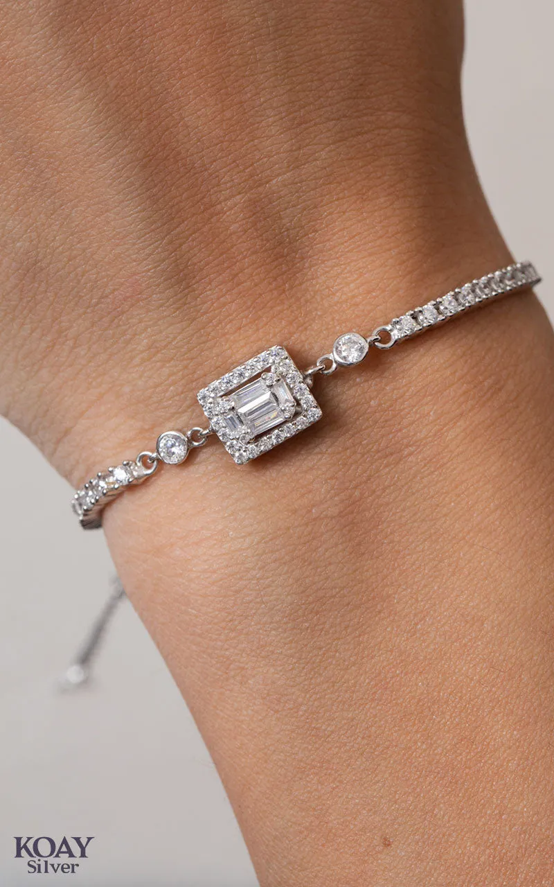 Tennis Square Bracelet