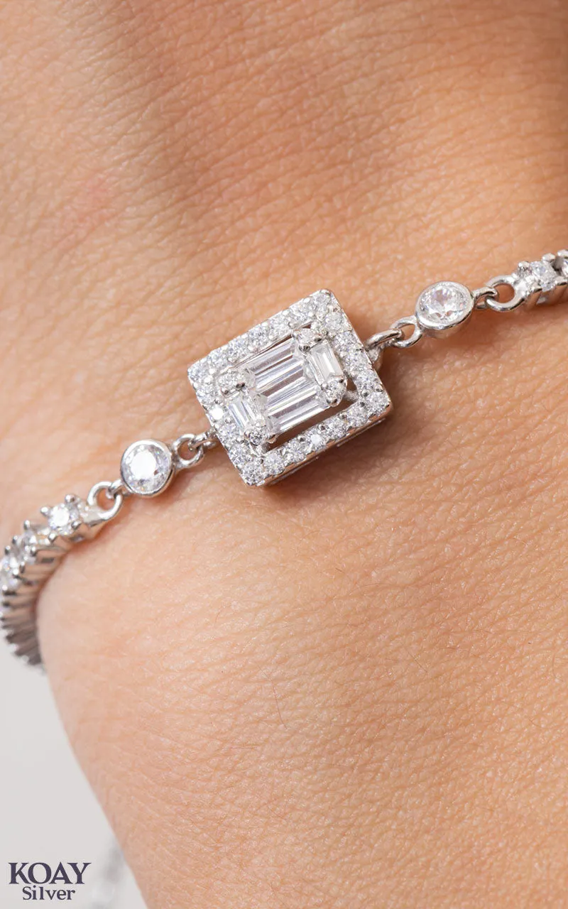Tennis Square Bracelet