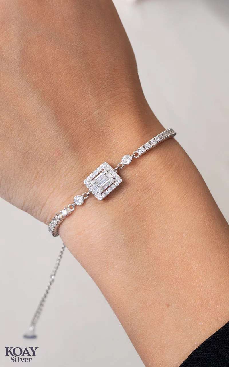 Tennis Square Bracelet