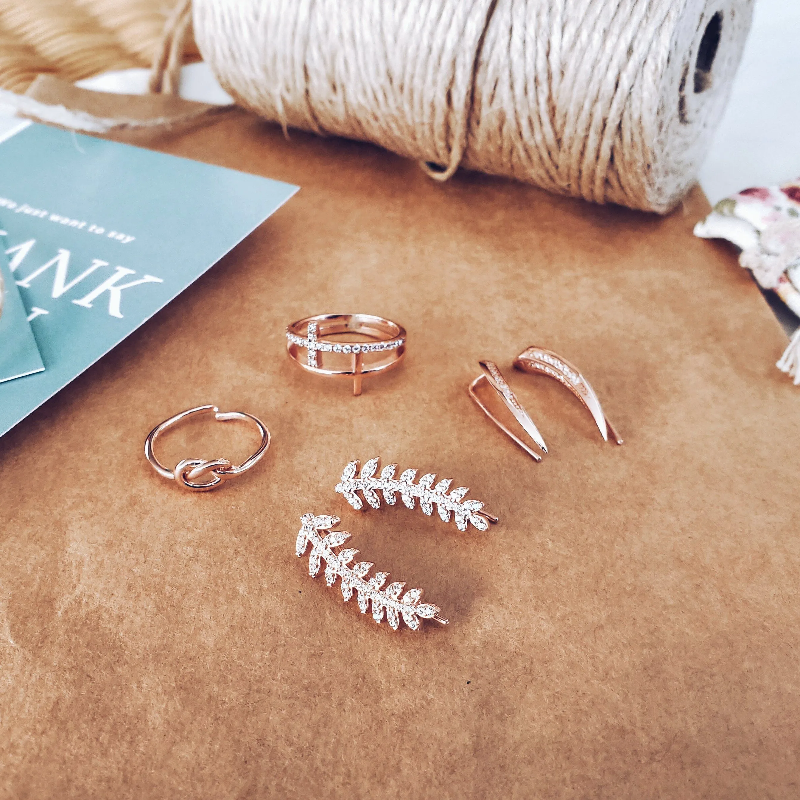 The Rose Gold Fern Ear Cuff - Sterling Silver