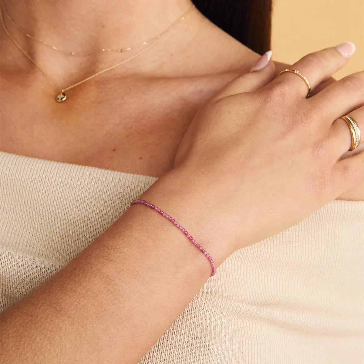 Tourmaline Gemstone Bracelet in 9k Gold
