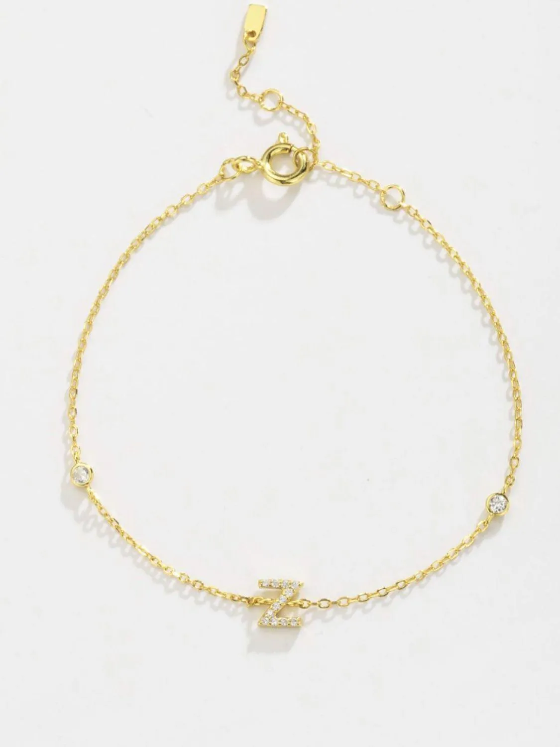 V To Z Zircon 925 Sterling Silver Bracelet