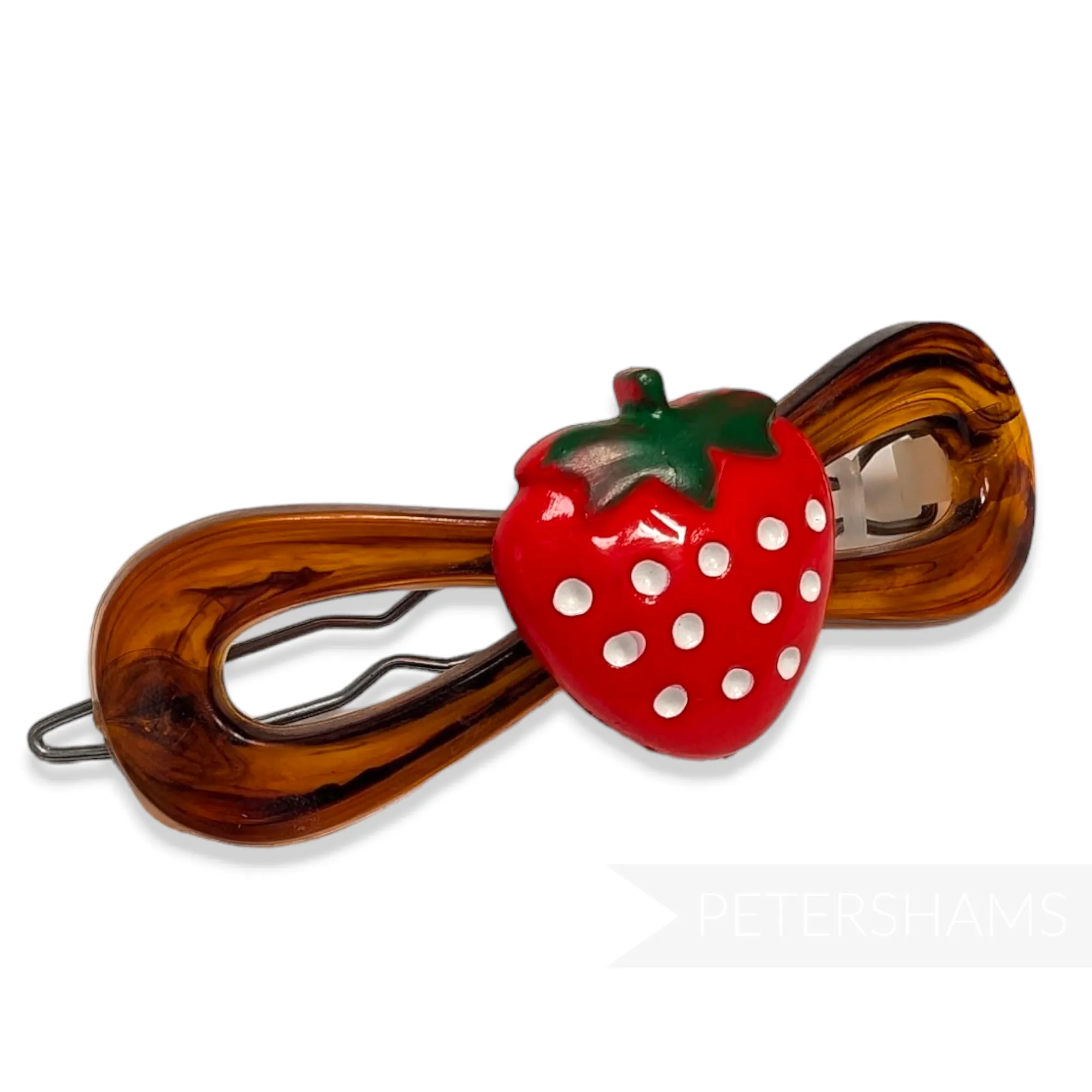Vintage 1980's Plastic Fruity Tortoise Shell Barrette