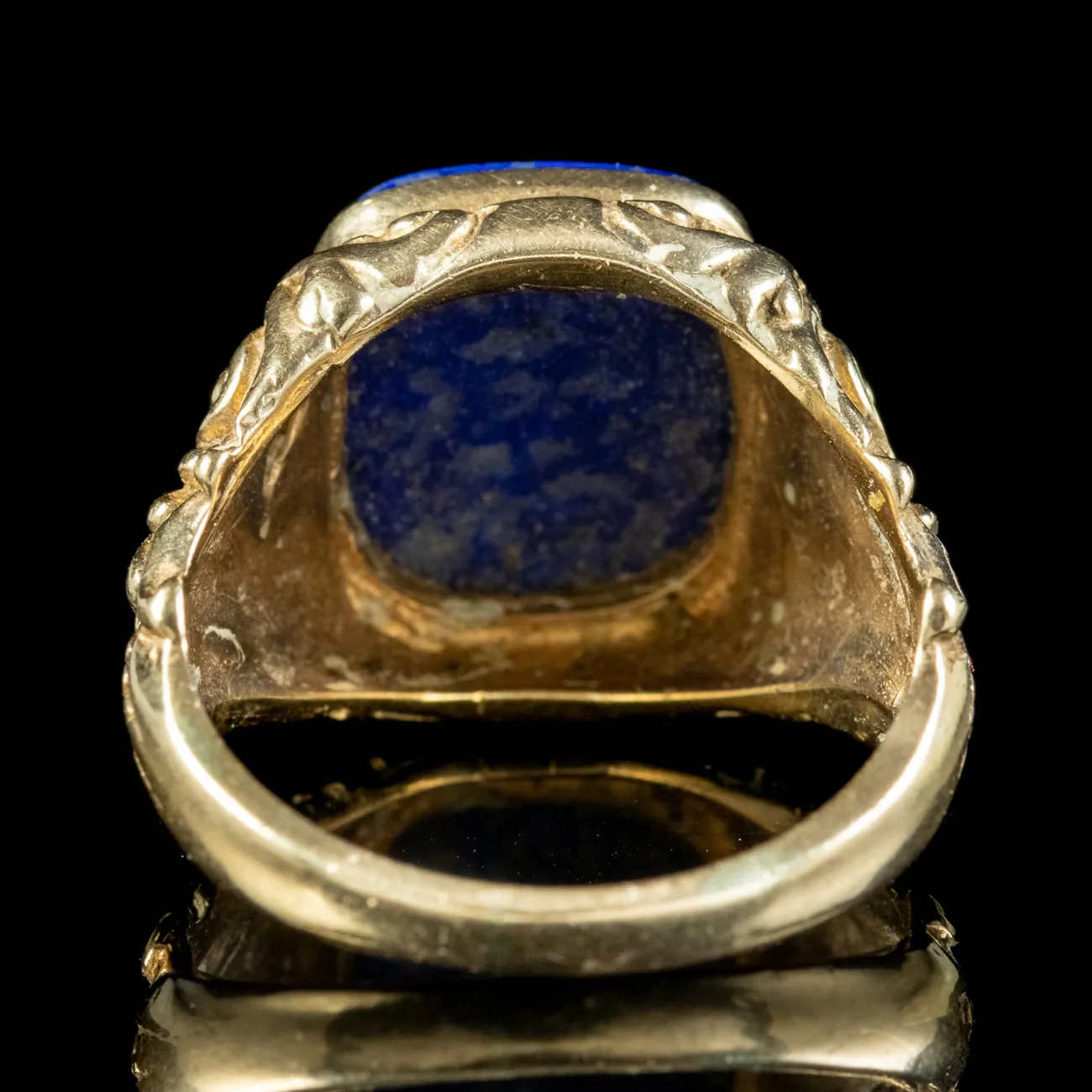 Vintage Lapis Lazuli Signet Ring Dated 1978