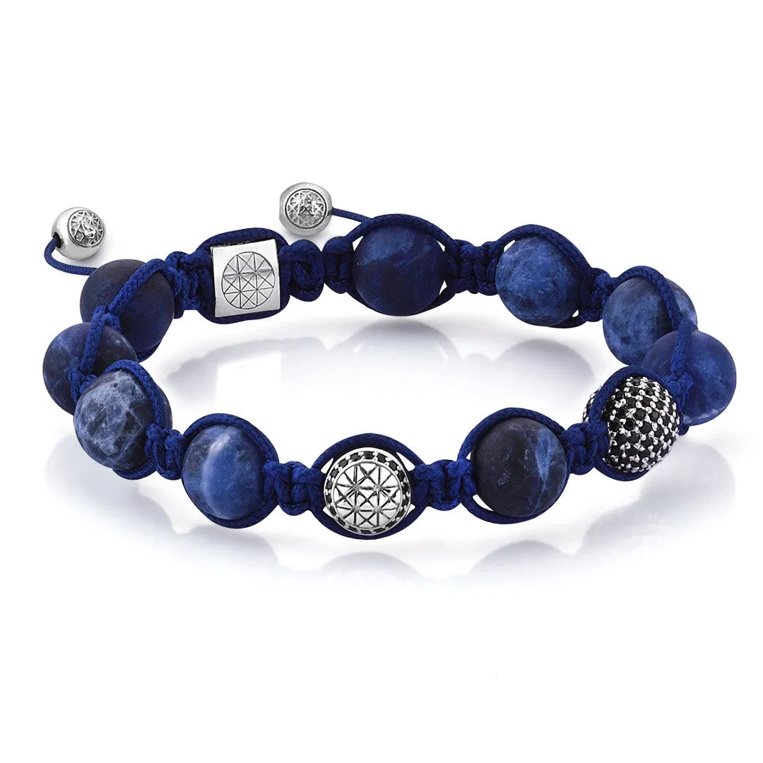 Women's Zenith Beaded Macrame Bracelet - Silver