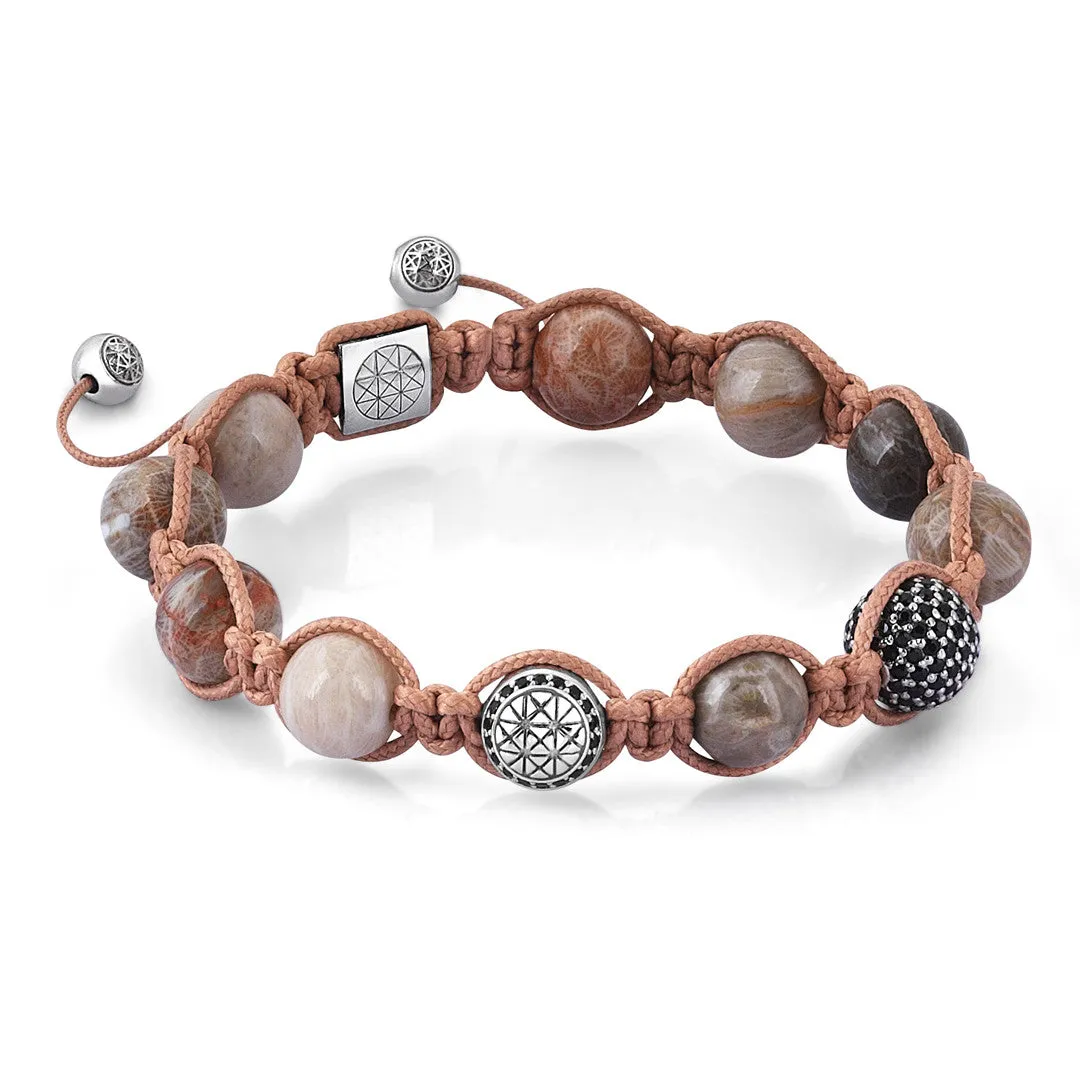 Women's Zenith Beaded Macrame Bracelet - Silver