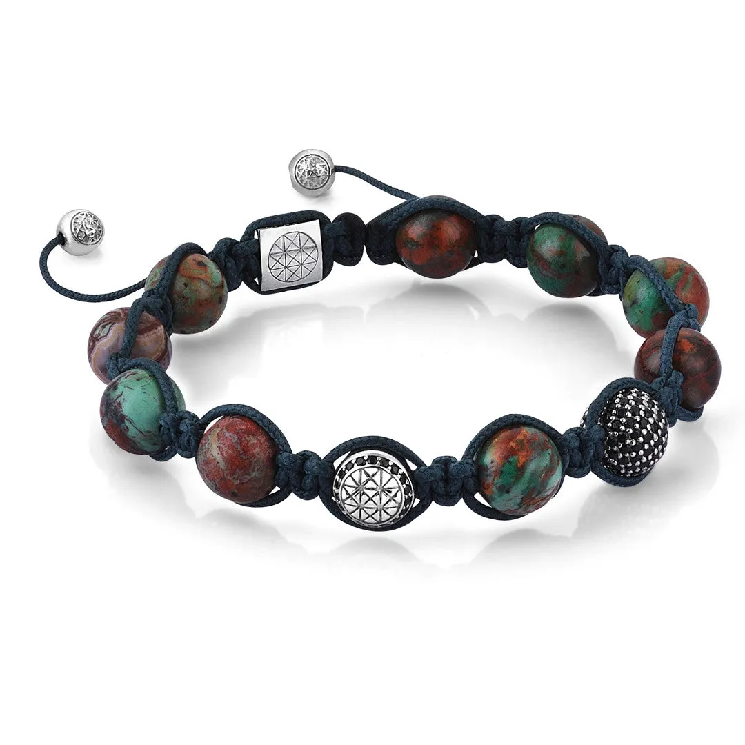 Women's Zenith Beaded Macrame Bracelet - Silver
