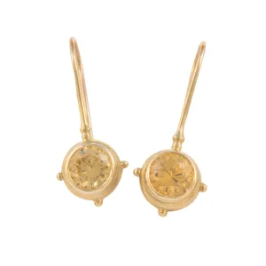 Yellow Zircon Earrings