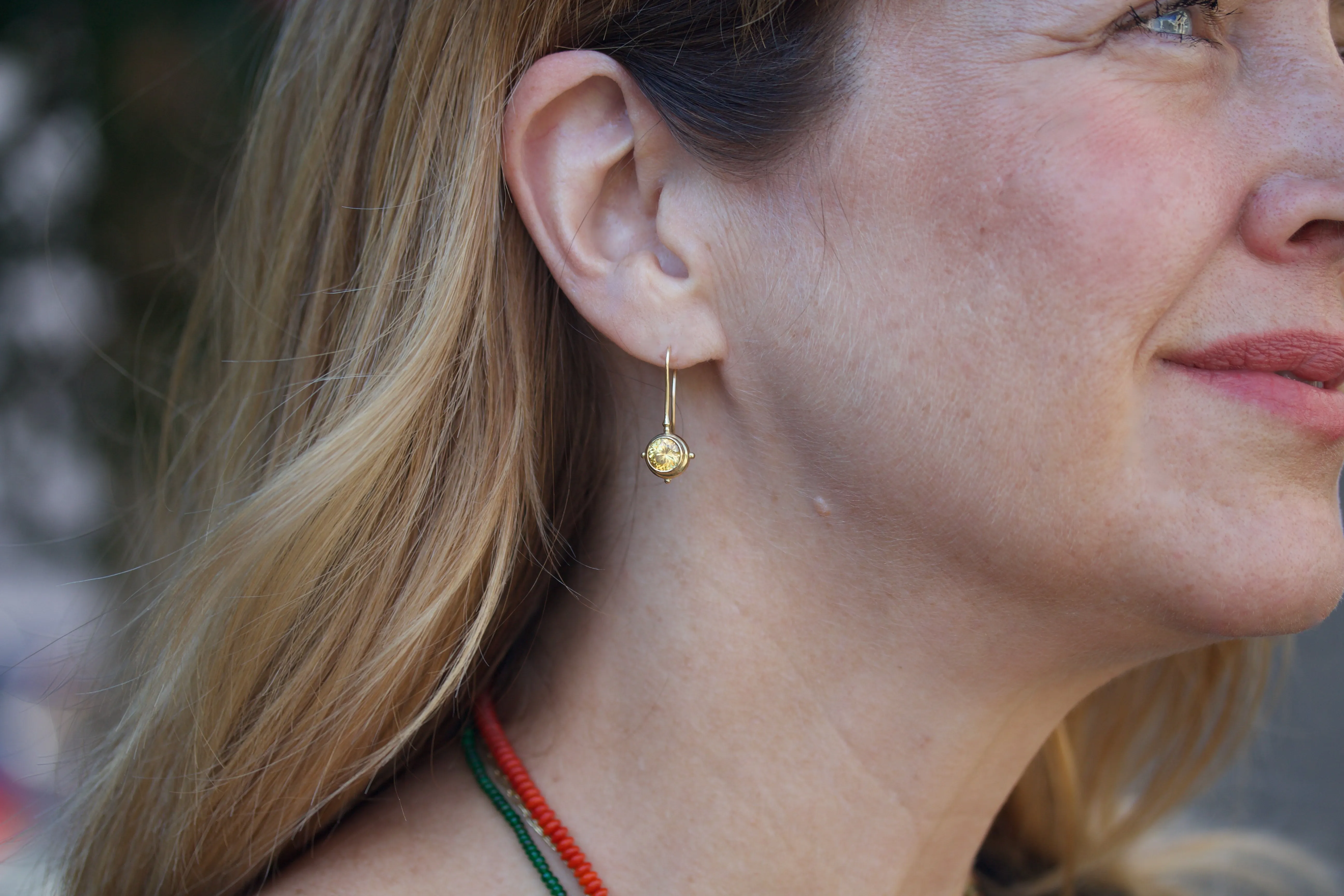 Yellow Zircon Earrings