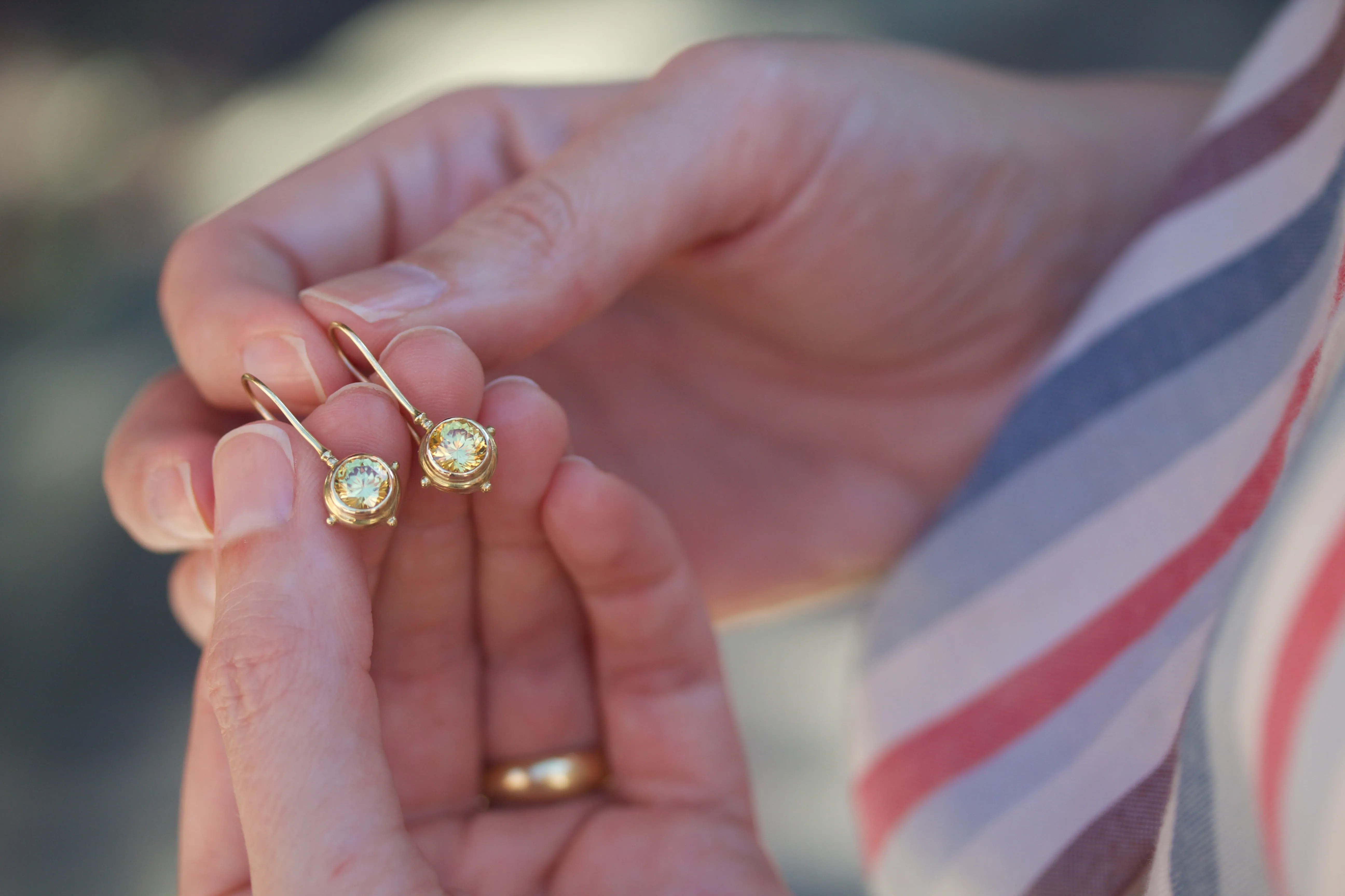 Yellow Zircon Earrings