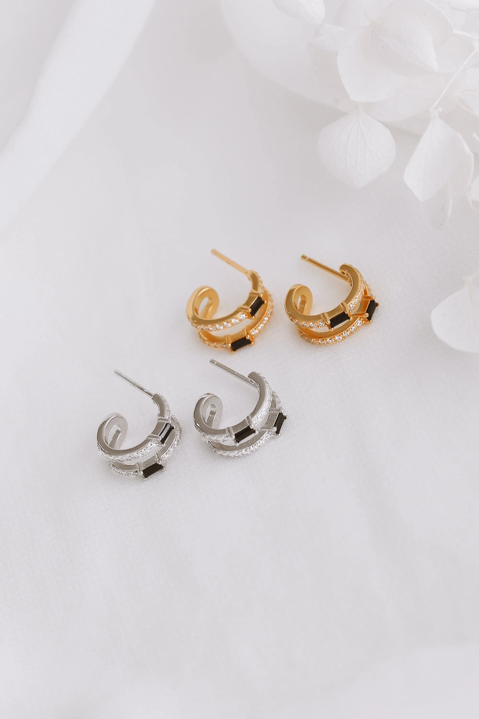 Zariah - Gold Plated Sterling Silver Hoops
