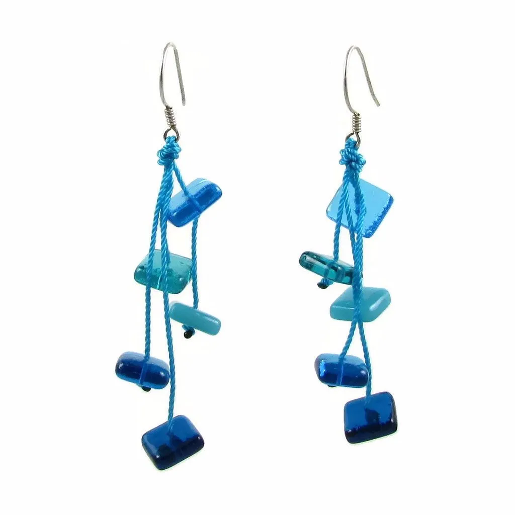Zen Glass Earrings - Purple