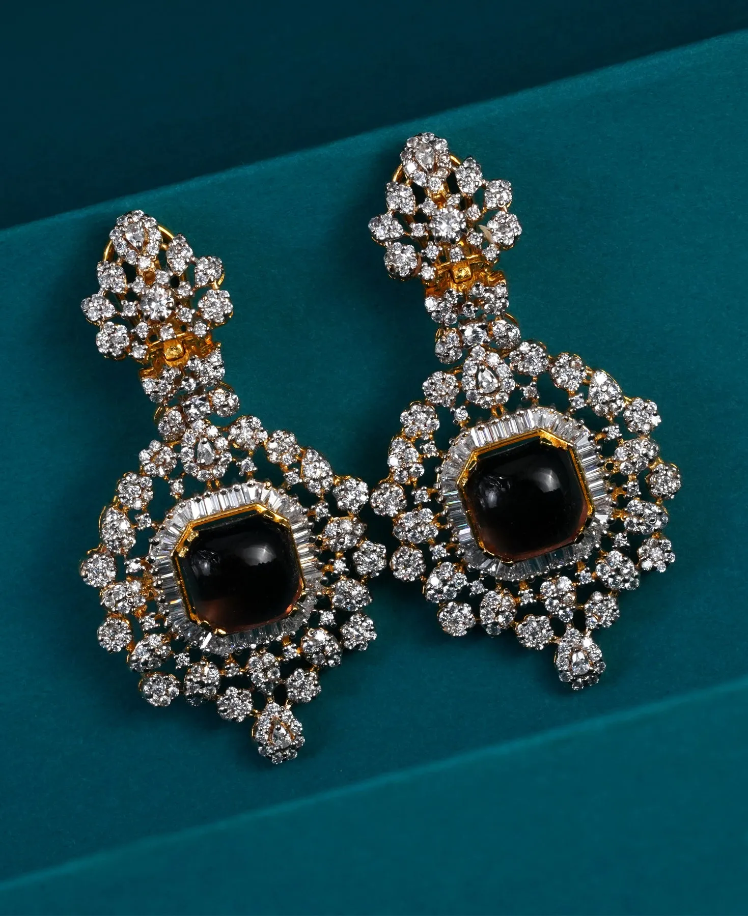 Zircon and Coffee Princess Earrings
