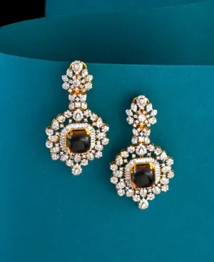 Zircon and Coffee Princess Earrings