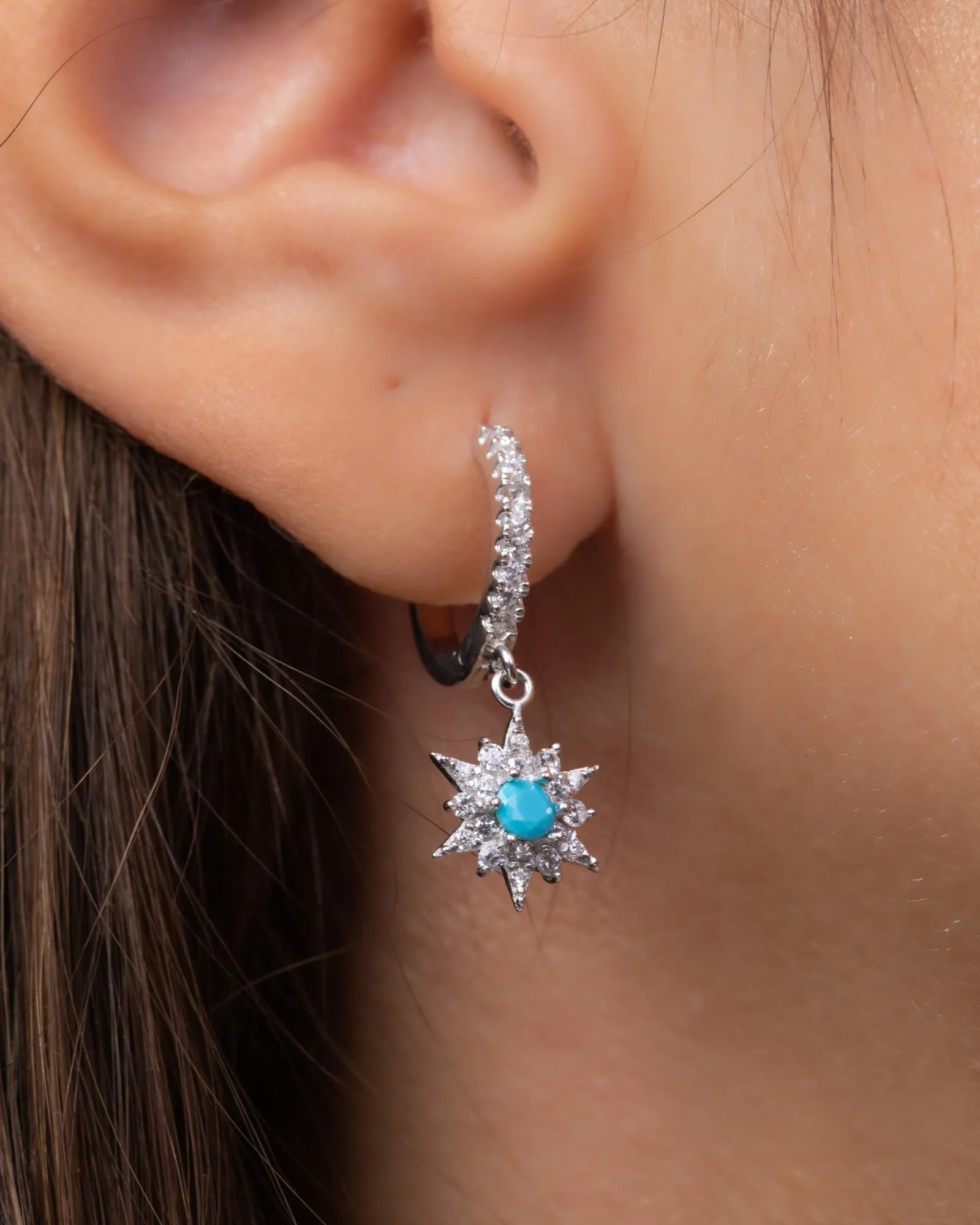 Zircon Northstar Hoop Turquoise (04) E